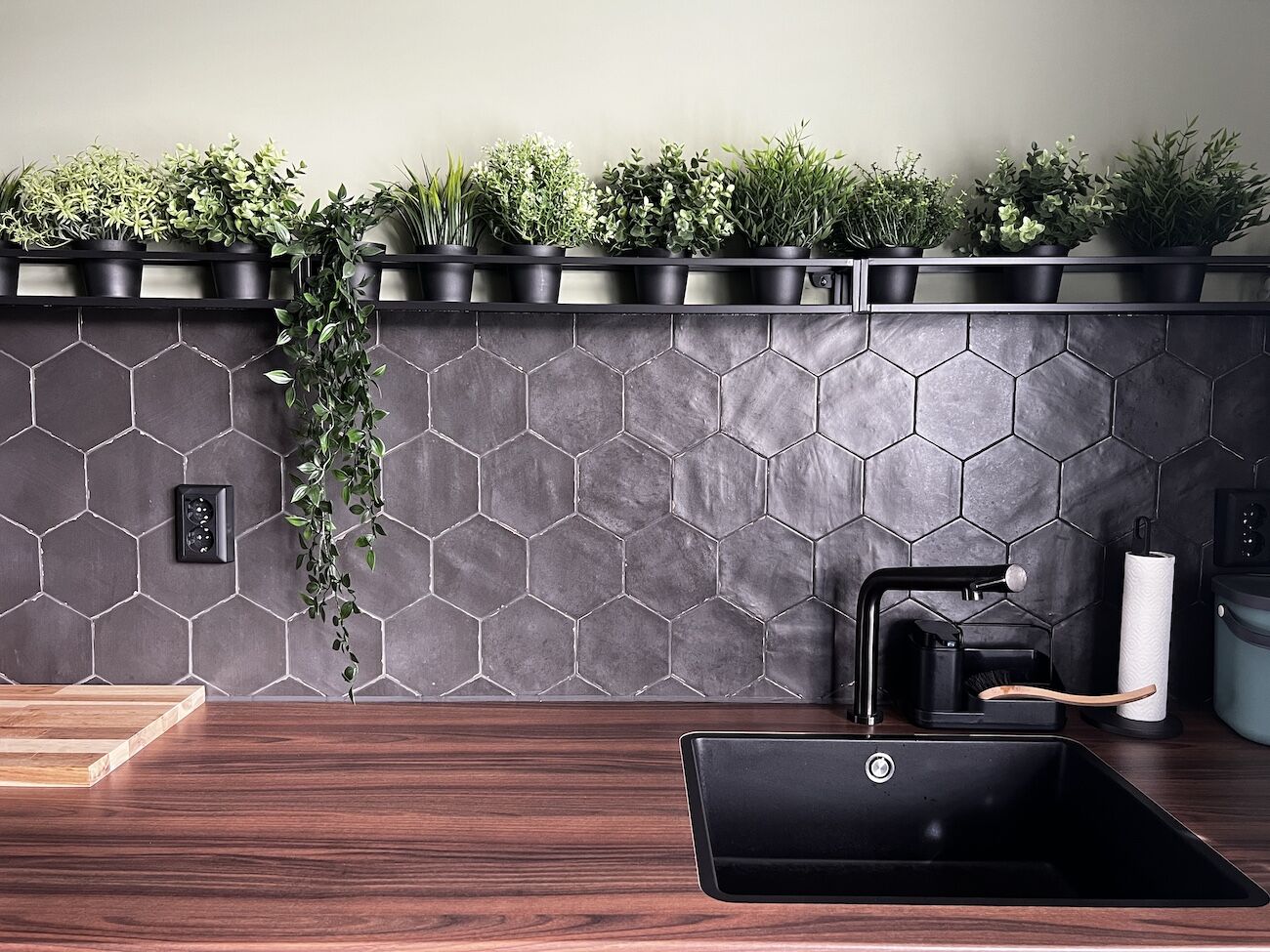 Hexagontegels als keukenachterwand