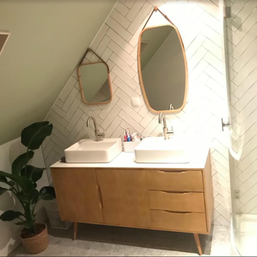 Project: Visgraat handvorm in de badkamer